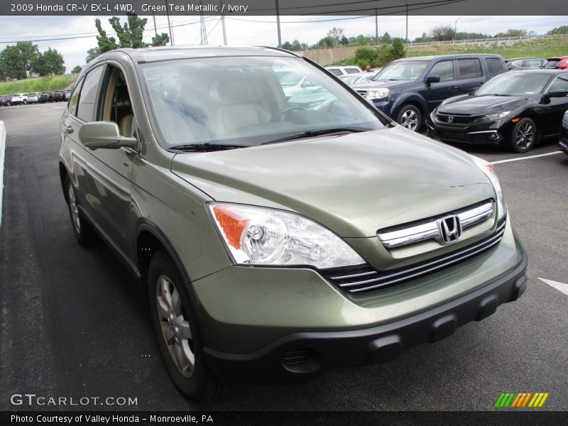 Green Tea Metallic / Ivory 2009 Honda CR-V EX-L 4WD