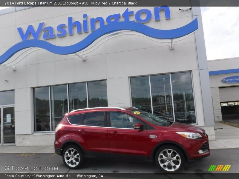 Ruby Red / Charcoal Black 2014 Ford Escape Titanium 2.0L EcoBoost 4WD