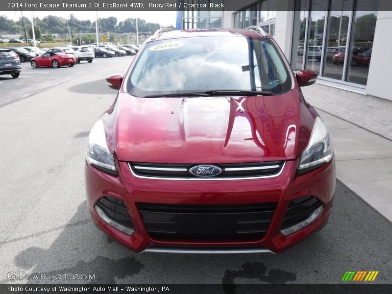 Ruby Red / Charcoal Black 2014 Ford Escape Titanium 2.0L EcoBoost 4WD
