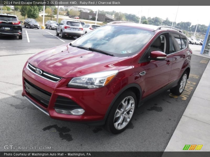 Ruby Red / Charcoal Black 2014 Ford Escape Titanium 2.0L EcoBoost 4WD