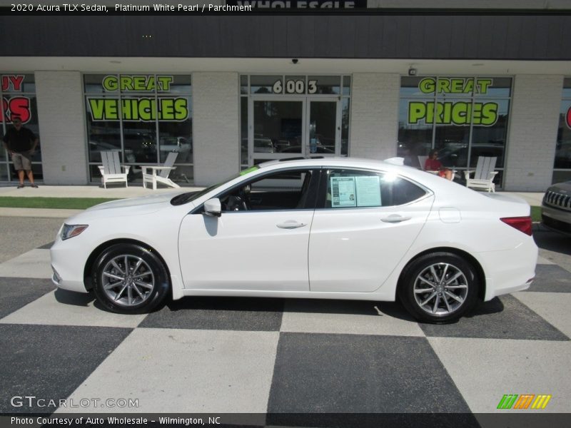 Platinum White Pearl / Parchment 2020 Acura TLX Sedan
