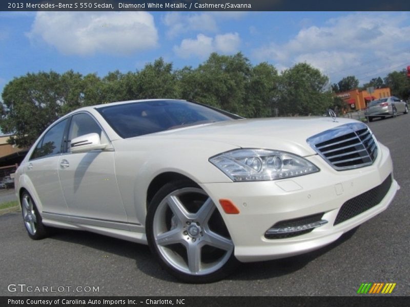 Diamond White Metallic / Cashmere/Savanna 2013 Mercedes-Benz S 550 Sedan