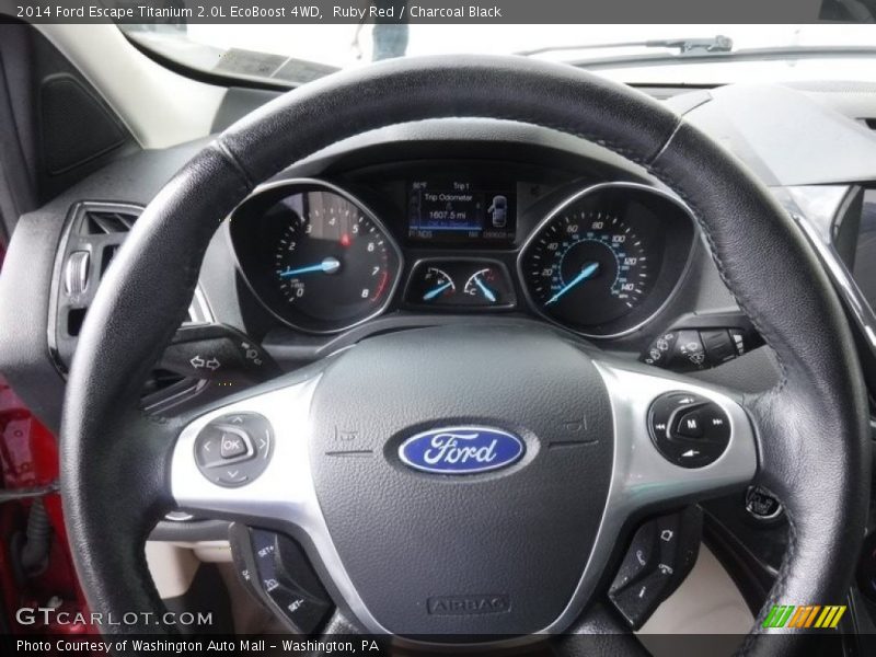 Ruby Red / Charcoal Black 2014 Ford Escape Titanium 2.0L EcoBoost 4WD