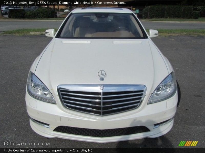 Diamond White Metallic / Cashmere/Savanna 2013 Mercedes-Benz S 550 Sedan