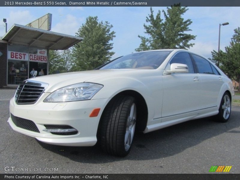Diamond White Metallic / Cashmere/Savanna 2013 Mercedes-Benz S 550 Sedan