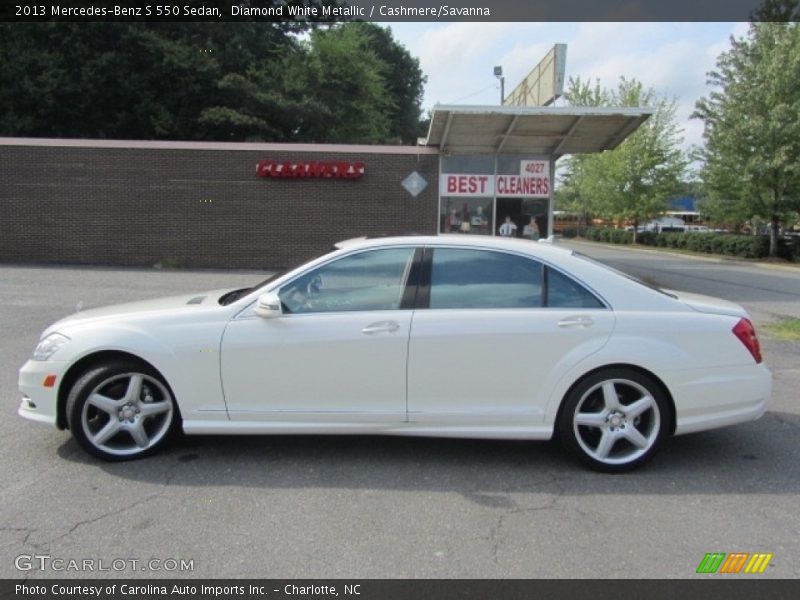 Diamond White Metallic / Cashmere/Savanna 2013 Mercedes-Benz S 550 Sedan