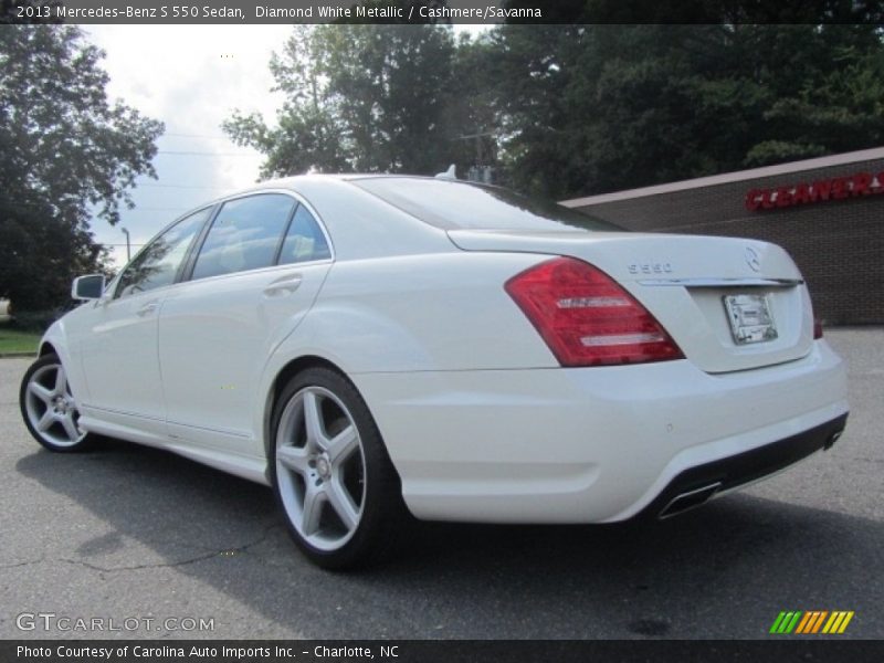 Diamond White Metallic / Cashmere/Savanna 2013 Mercedes-Benz S 550 Sedan