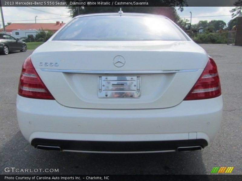 Diamond White Metallic / Cashmere/Savanna 2013 Mercedes-Benz S 550 Sedan