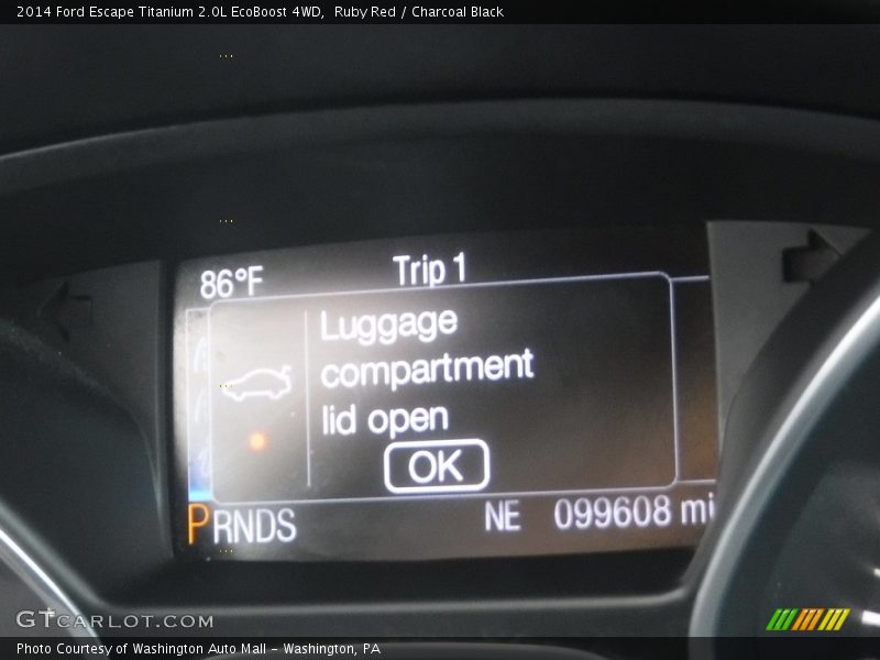 Ruby Red / Charcoal Black 2014 Ford Escape Titanium 2.0L EcoBoost 4WD