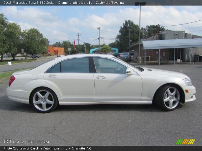 Diamond White Metallic / Cashmere/Savanna 2013 Mercedes-Benz S 550 Sedan