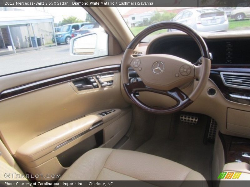 Diamond White Metallic / Cashmere/Savanna 2013 Mercedes-Benz S 550 Sedan