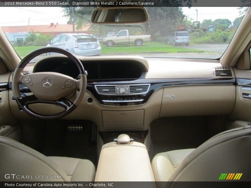 Diamond White Metallic / Cashmere/Savanna 2013 Mercedes-Benz S 550 Sedan