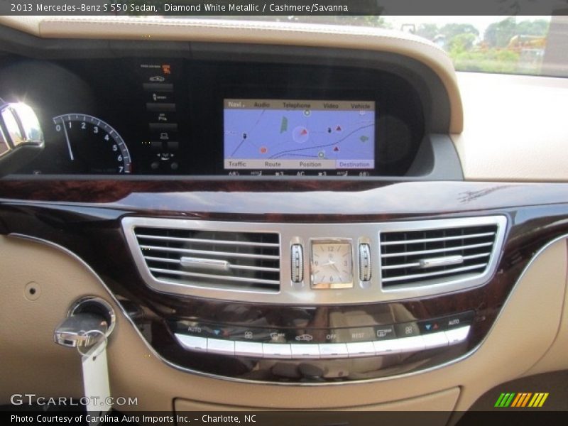 Diamond White Metallic / Cashmere/Savanna 2013 Mercedes-Benz S 550 Sedan