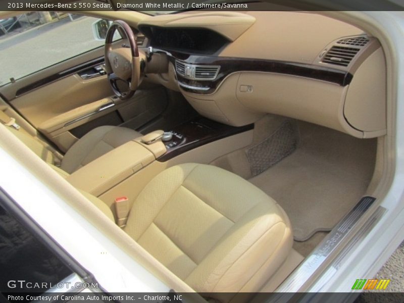 Diamond White Metallic / Cashmere/Savanna 2013 Mercedes-Benz S 550 Sedan
