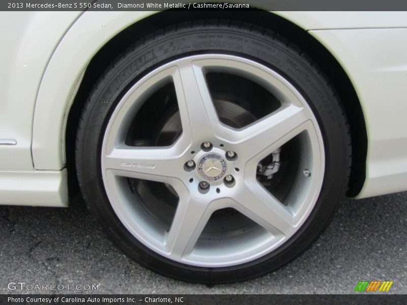 Diamond White Metallic / Cashmere/Savanna 2013 Mercedes-Benz S 550 Sedan