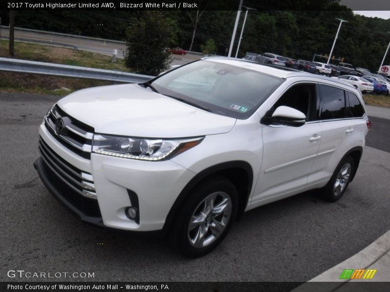 Blizzard White Pearl / Black 2017 Toyota Highlander Limited AWD