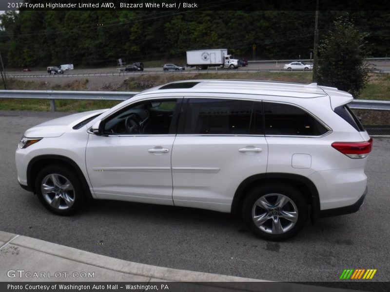 Blizzard White Pearl / Black 2017 Toyota Highlander Limited AWD