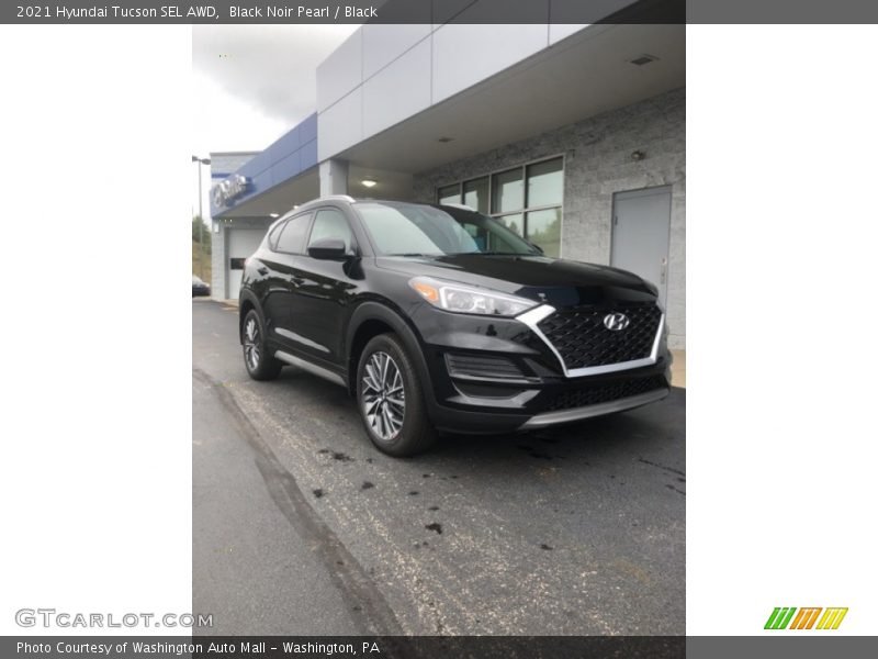 Black Noir Pearl / Black 2021 Hyundai Tucson SEL AWD