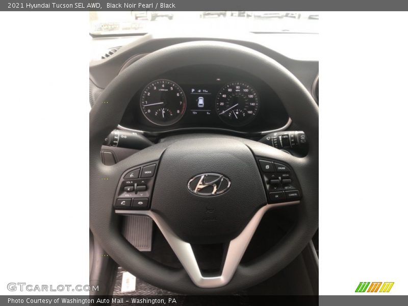 Black Noir Pearl / Black 2021 Hyundai Tucson SEL AWD