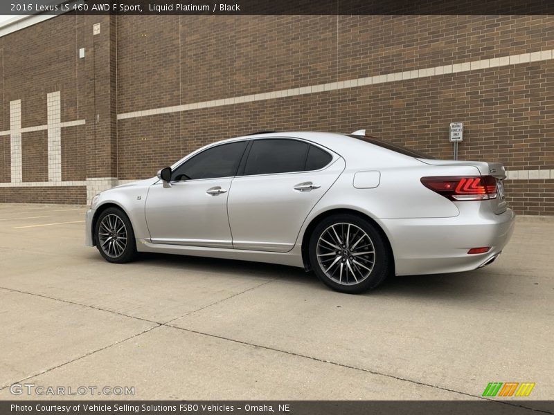 Liquid Platinum / Black 2016 Lexus LS 460 AWD F Sport