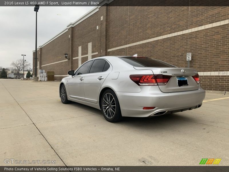 Liquid Platinum / Black 2016 Lexus LS 460 AWD F Sport