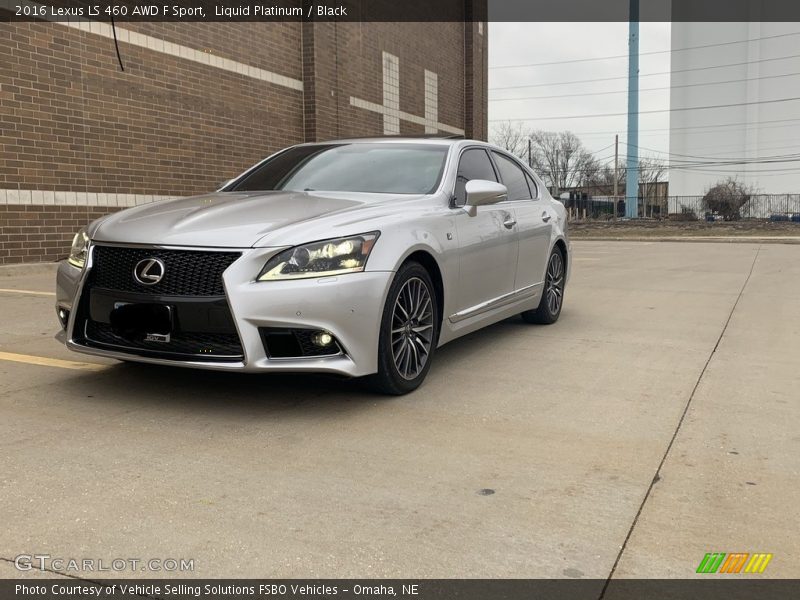 Liquid Platinum / Black 2016 Lexus LS 460 AWD F Sport