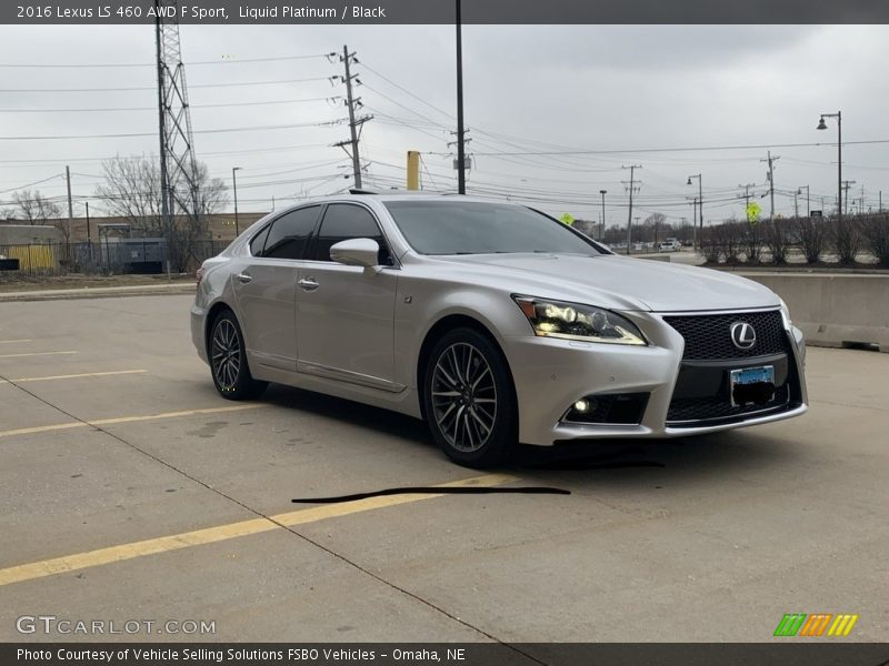 Liquid Platinum / Black 2016 Lexus LS 460 AWD F Sport