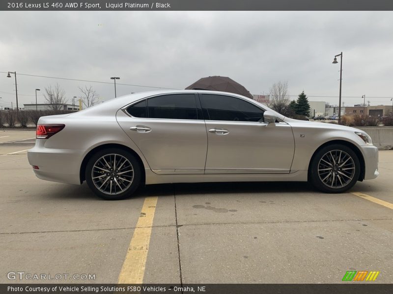 Liquid Platinum / Black 2016 Lexus LS 460 AWD F Sport