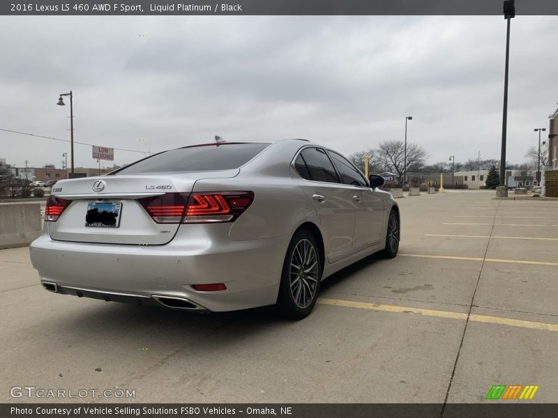 Liquid Platinum / Black 2016 Lexus LS 460 AWD F Sport