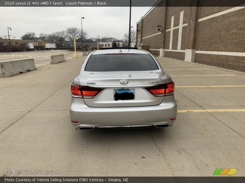 Liquid Platinum / Black 2016 Lexus LS 460 AWD F Sport