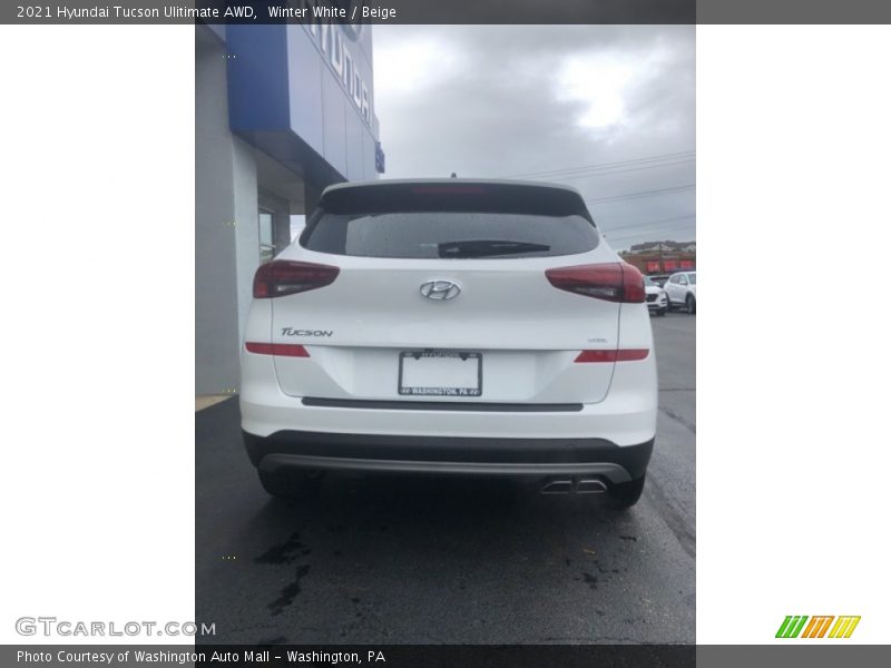 Winter White / Beige 2021 Hyundai Tucson Ulitimate AWD