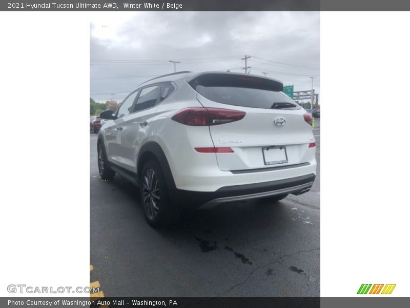 Winter White / Beige 2021 Hyundai Tucson Ulitimate AWD