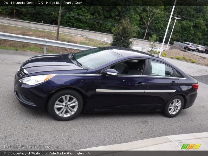 Indigo Blue Pearl / Gray 2014 Hyundai Sonata GLS