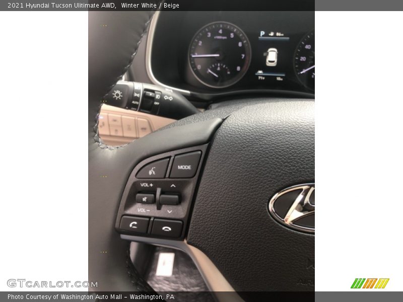 Winter White / Beige 2021 Hyundai Tucson Ulitimate AWD