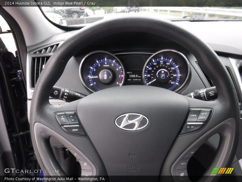 Indigo Blue Pearl / Gray 2014 Hyundai Sonata GLS