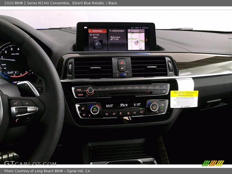 Estoril Blue Metallic / Black 2020 BMW 2 Series M240i Convertible
