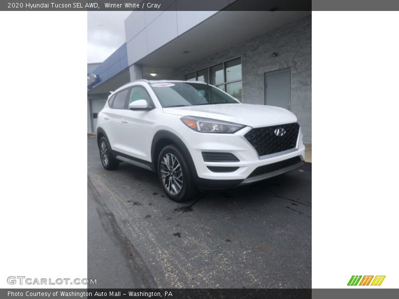 Winter White / Gray 2020 Hyundai Tucson SEL AWD