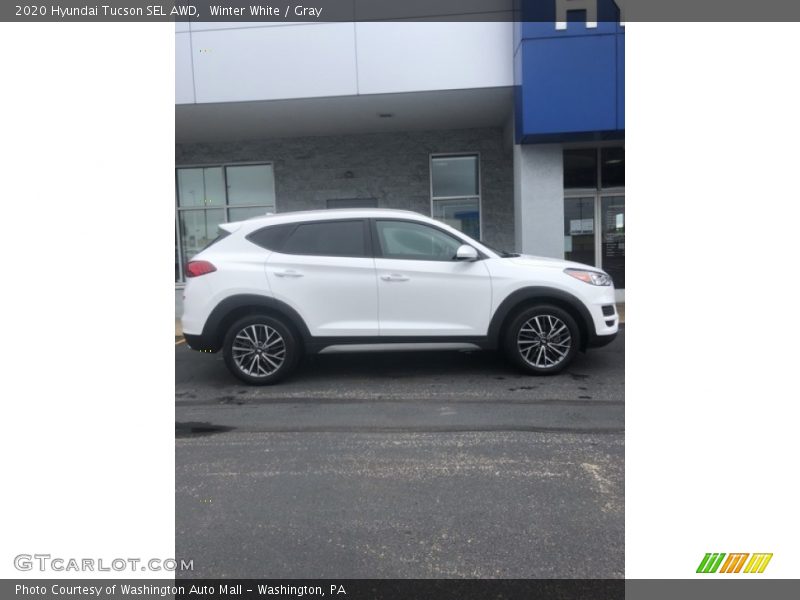 Winter White / Gray 2020 Hyundai Tucson SEL AWD