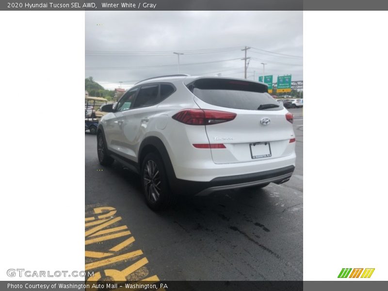 Winter White / Gray 2020 Hyundai Tucson SEL AWD