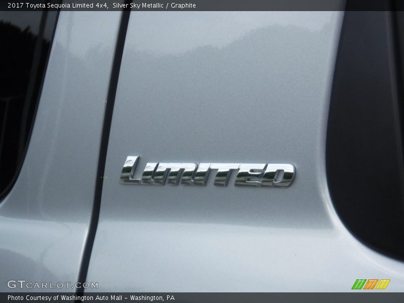 Silver Sky Metallic / Graphite 2017 Toyota Sequoia Limited 4x4