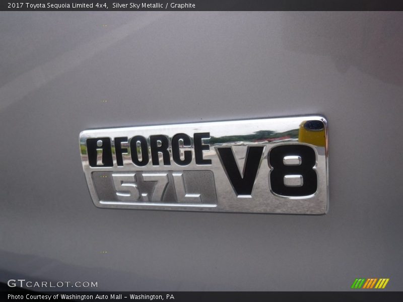 Silver Sky Metallic / Graphite 2017 Toyota Sequoia Limited 4x4