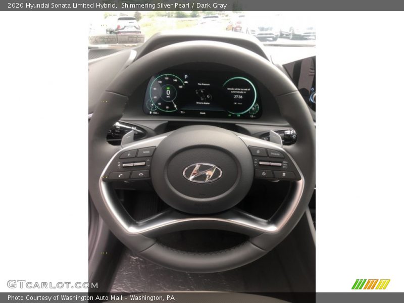 Shimmering Silver Pearl / Dark Gray 2020 Hyundai Sonata Limited Hybrid