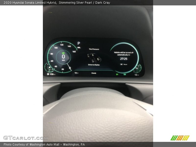 Shimmering Silver Pearl / Dark Gray 2020 Hyundai Sonata Limited Hybrid