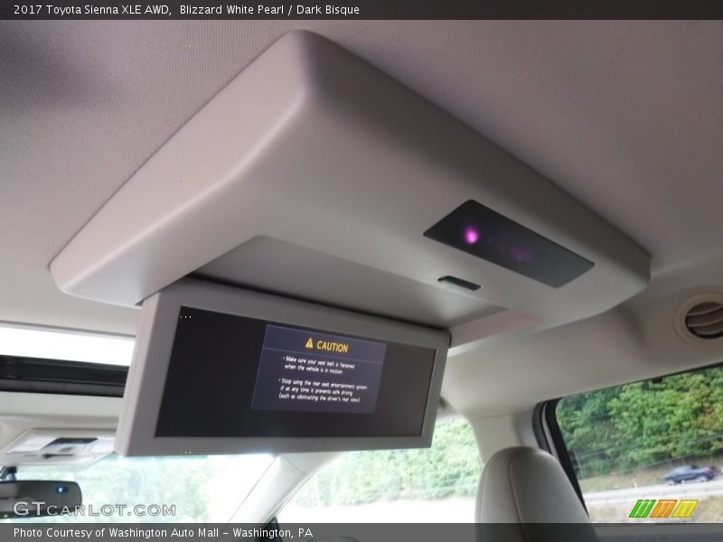 Blizzard White Pearl / Dark Bisque 2017 Toyota Sienna XLE AWD