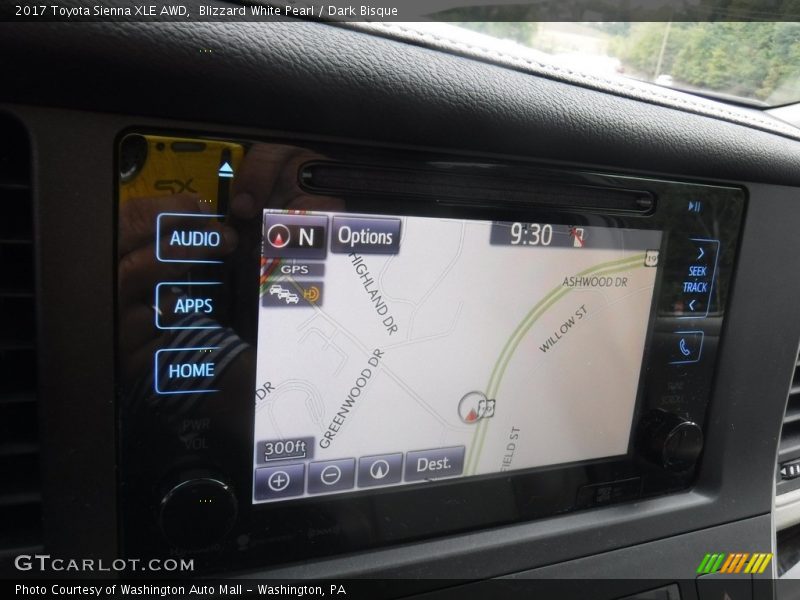 Blizzard White Pearl / Dark Bisque 2017 Toyota Sienna XLE AWD