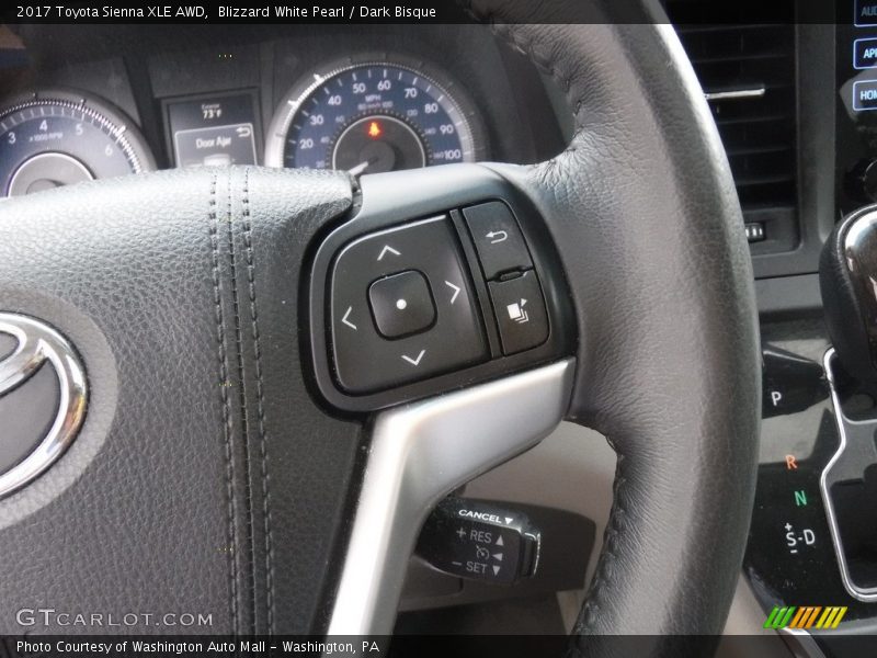 Blizzard White Pearl / Dark Bisque 2017 Toyota Sienna XLE AWD