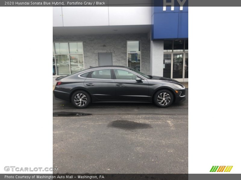 Portofino Gray / Black 2020 Hyundai Sonata Blue Hybrid