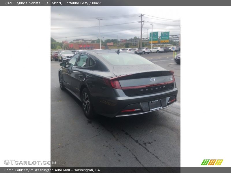 Portofino Gray / Black 2020 Hyundai Sonata Blue Hybrid