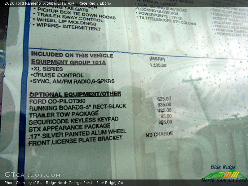 Race Red / Ebony 2020 Ford Ranger STX SuperCrew 4x4