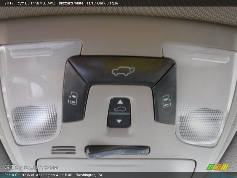 Blizzard White Pearl / Dark Bisque 2017 Toyota Sienna XLE AWD